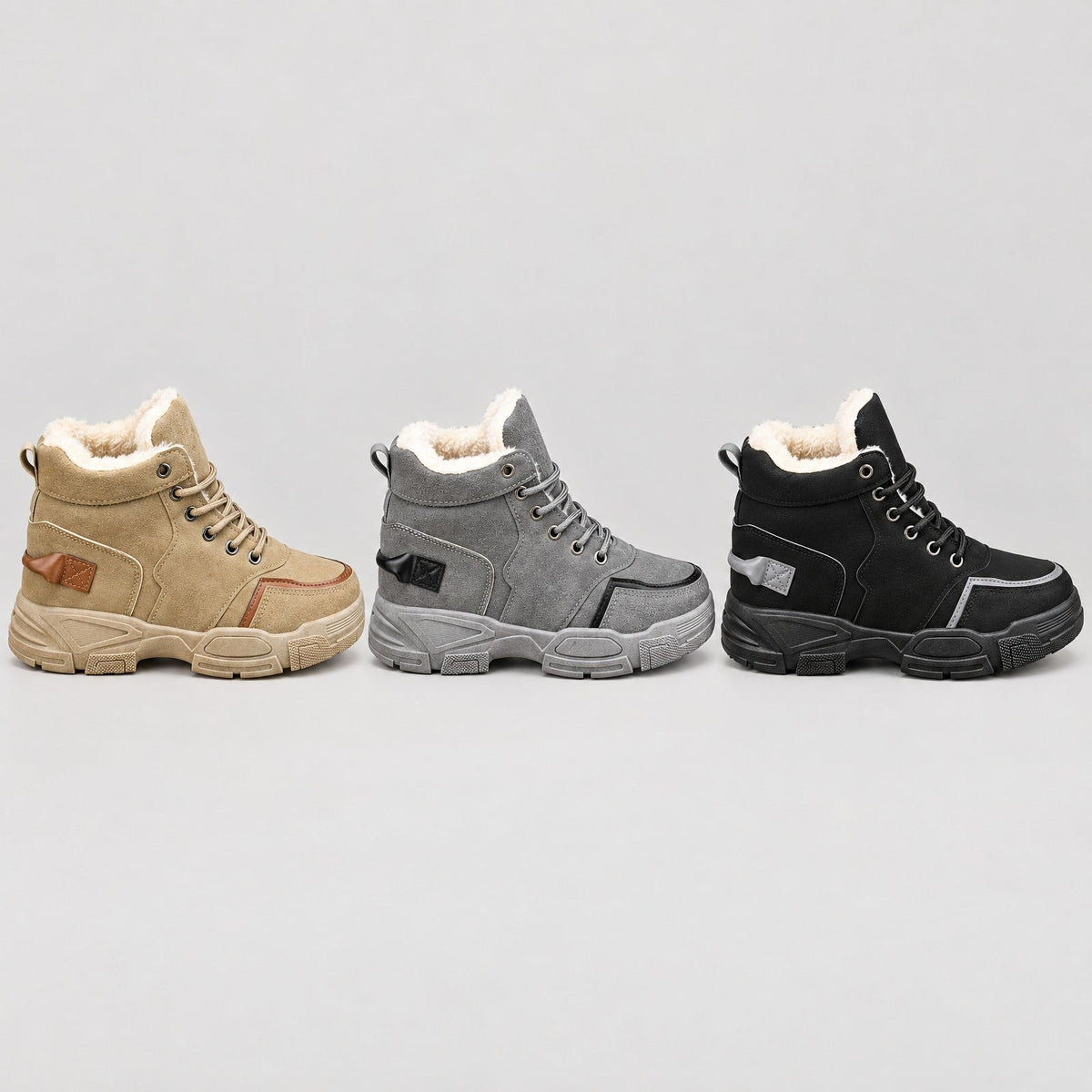 Men's Lace-Up High-Top Boots