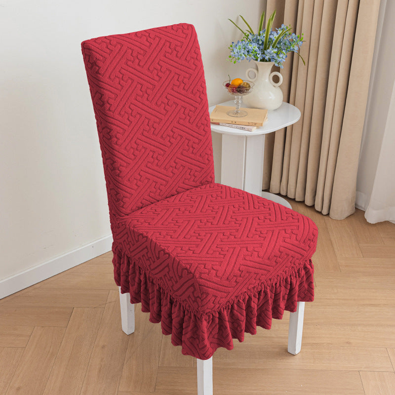 Elegant Ruffled Chair Slipcover