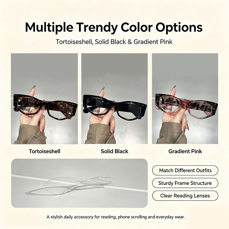 Women's Reading Glasses Anti-Blue Light Full Frame Square