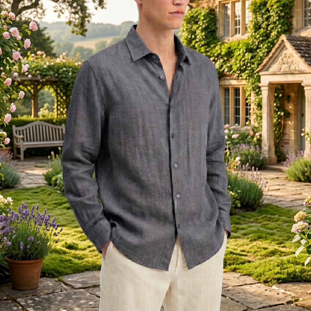 Celrien | Men’s Casual Vacation Shirt Long Sleeve Relaxed Fit