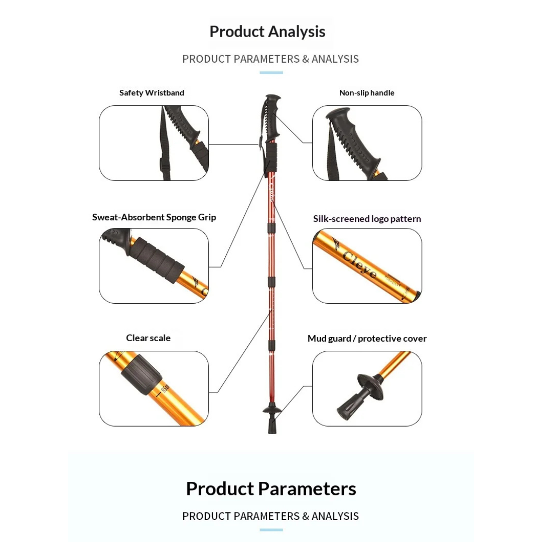 Celrien | Alumora Collapsible Aluminum Trekking Pole