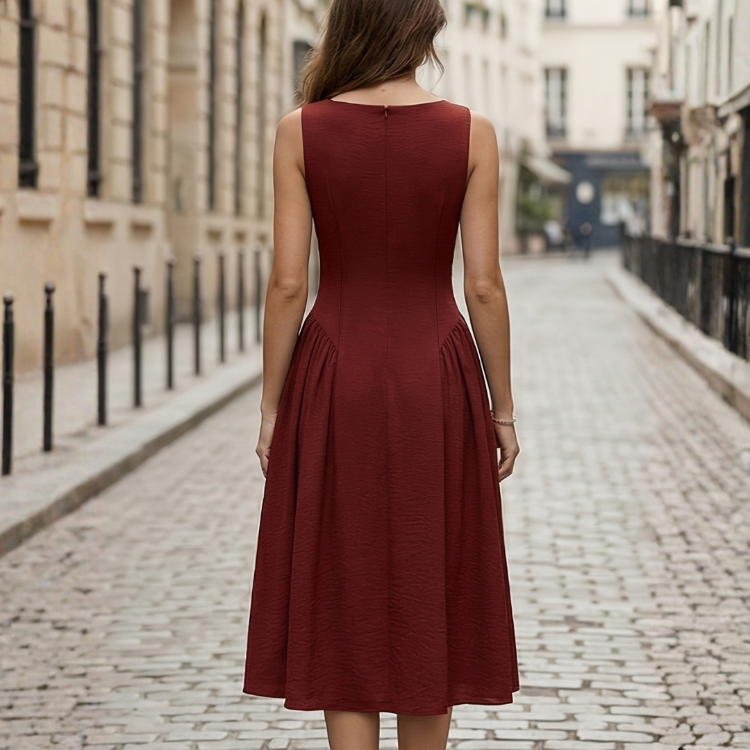 Celrien | Women’s Sleeveless Long Dress Flattering Waist-Fit Formal Style