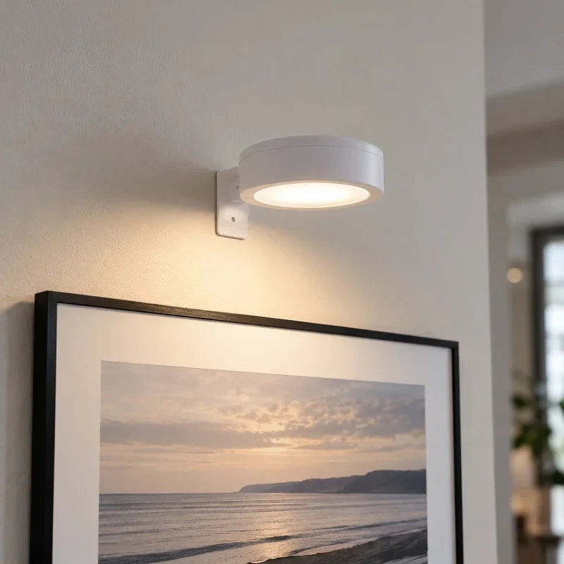Cordless picture light with dimmable brightness and remote control