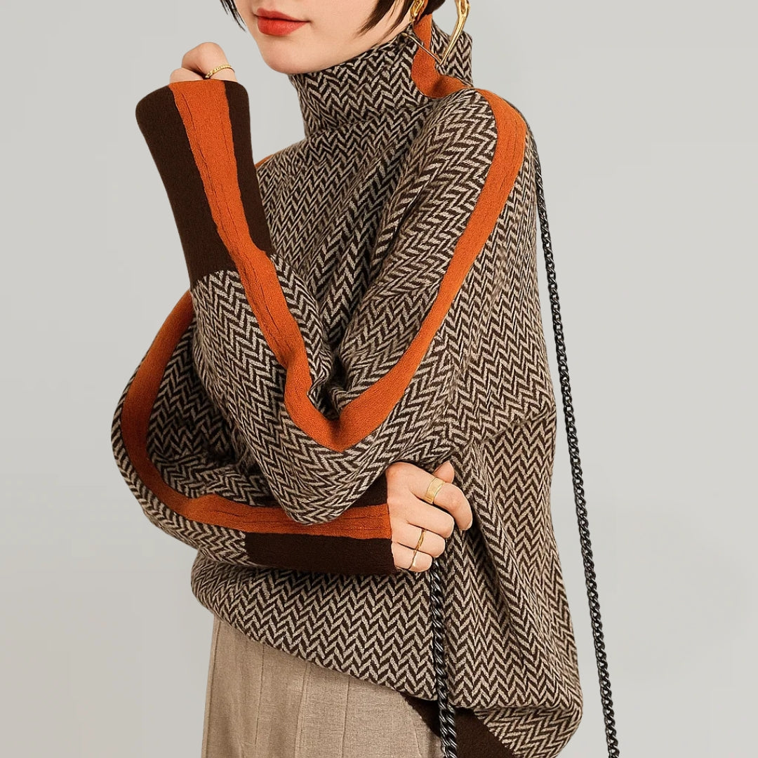 Pullover with High Collar
