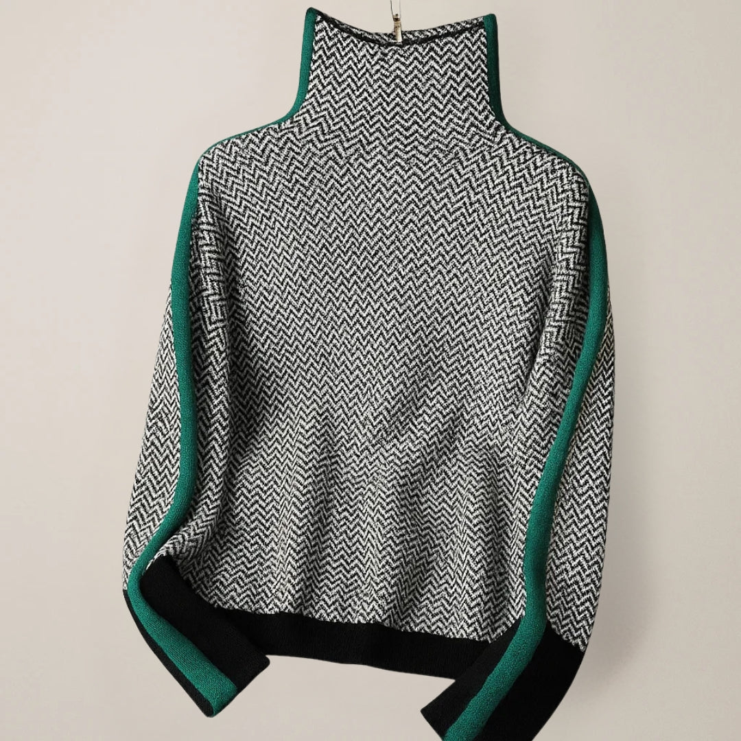 Pullover with High Collar