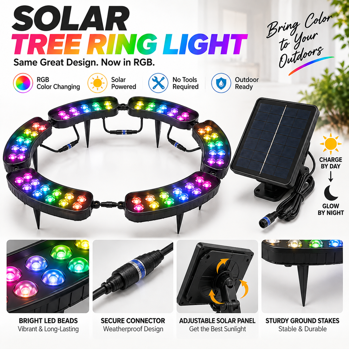 Solar RGB Landscape Ring Light