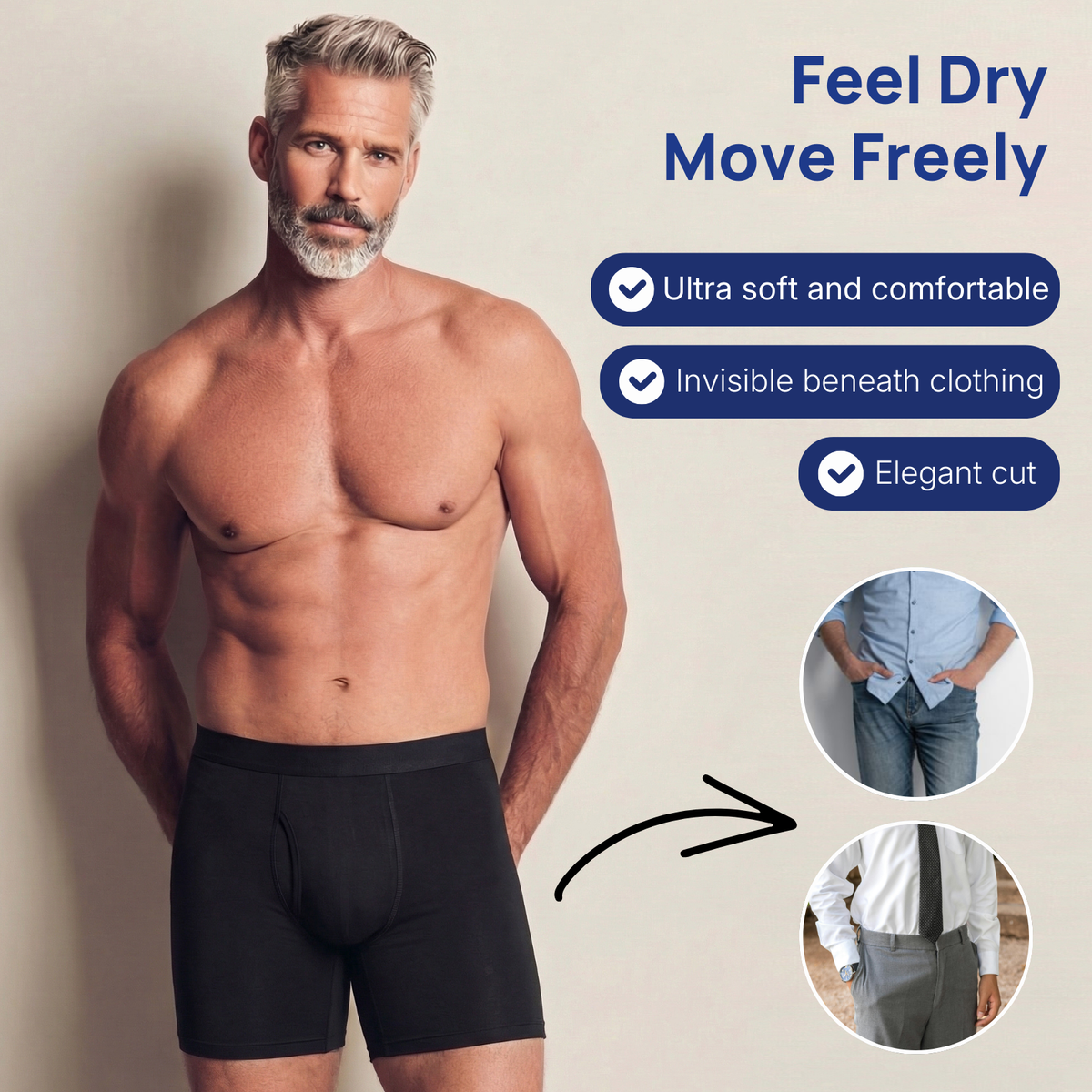 Men's Ultra-Absorbent Incontinence Boxer Briefs