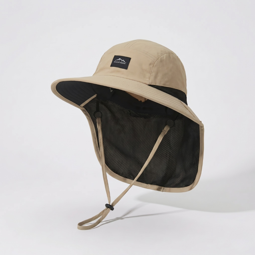 Celrien | Brimveil Wide-Brim Sun Hat With Neck Flap