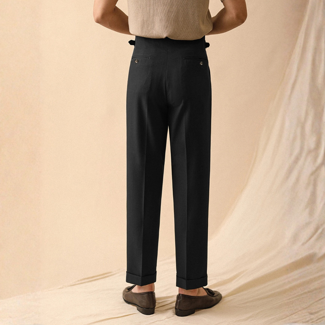 Celrien | Men’s Wide Leg Pleated Trousers for Business Casual Wear