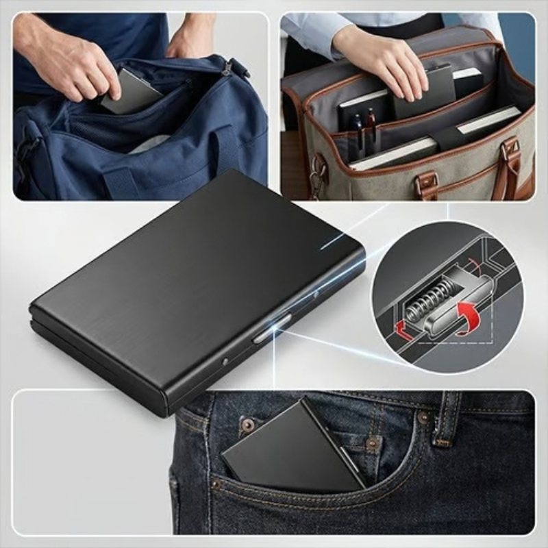 Secure 10-Slot RFID Protection Card Holder