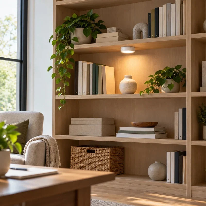 Cordless picture light with dimmable brightness and remote control