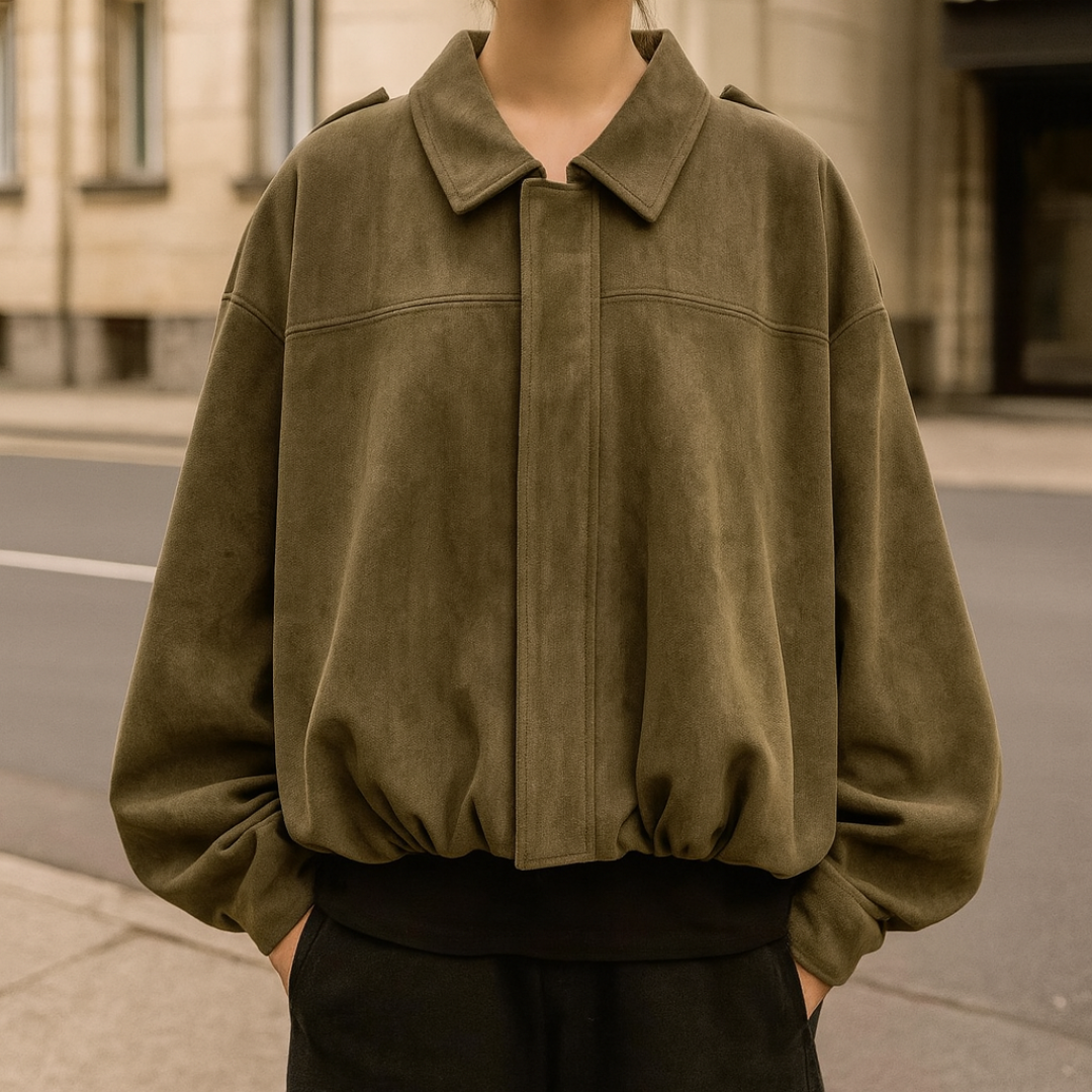 Celrien | VelvetAir Jacket Suede Women's Bomber Jacket with Zipper