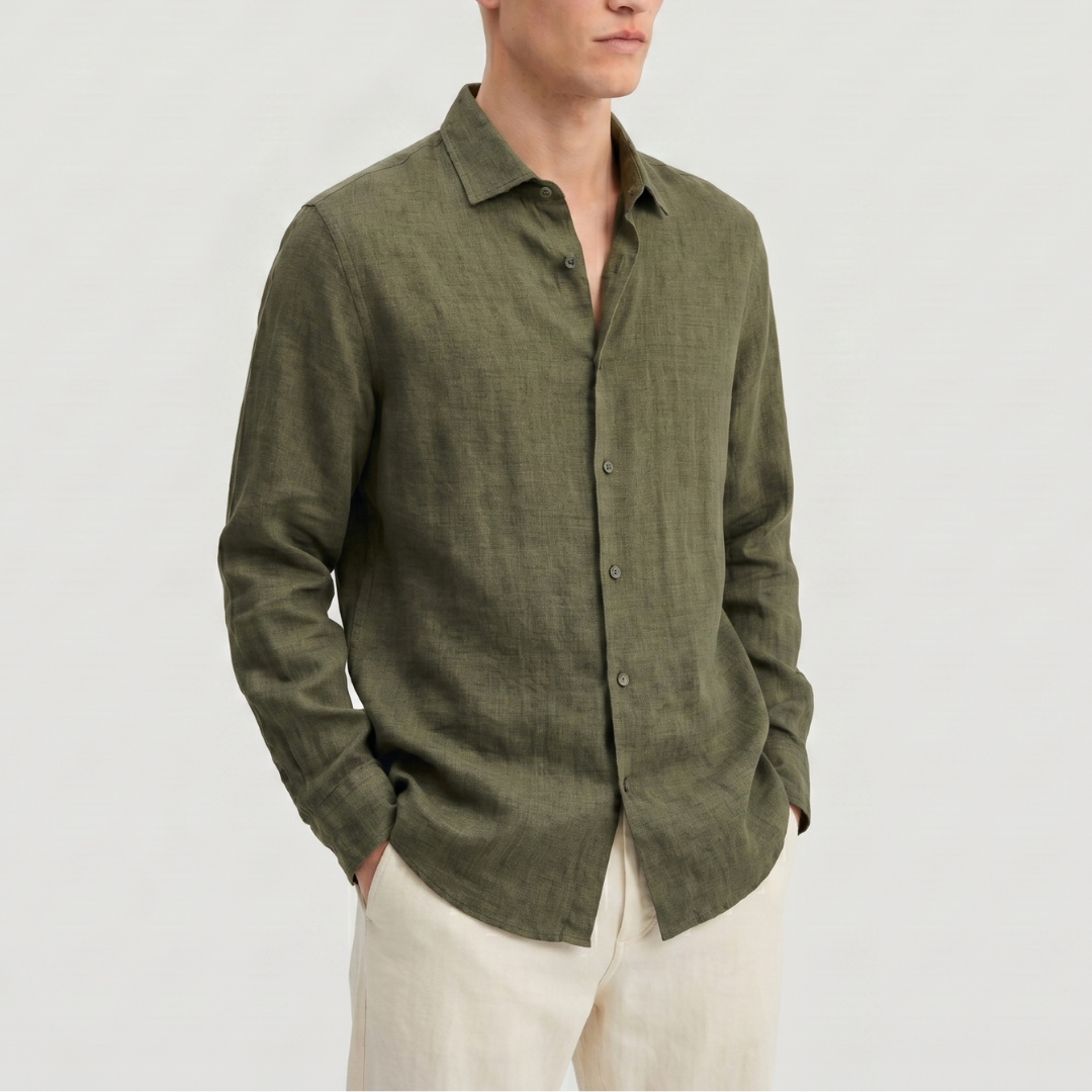 Celrien | Men’s Casual Vacation Shirt Long Sleeve Relaxed Fit