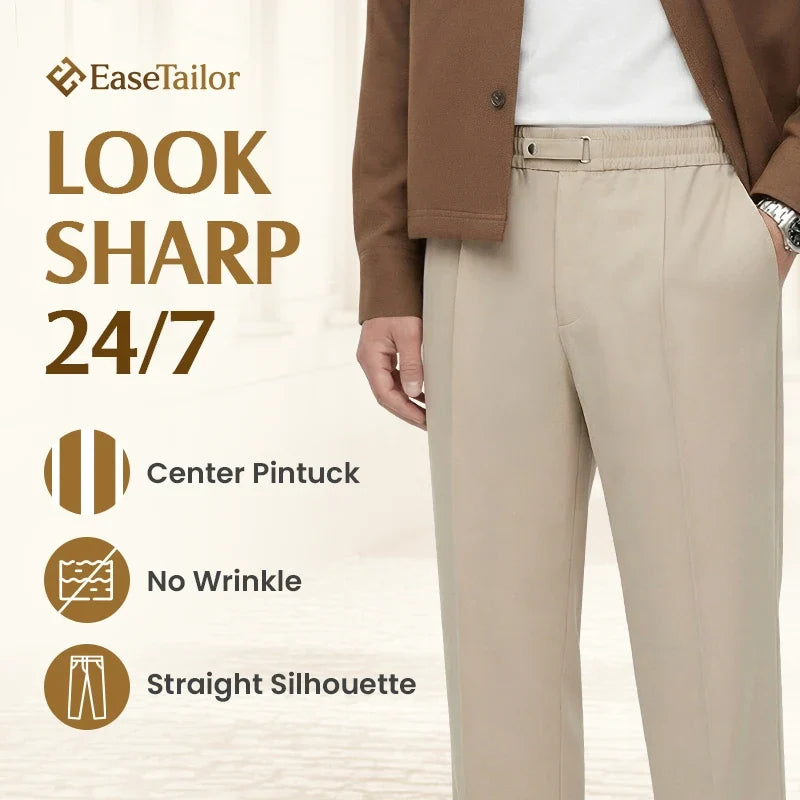 Flexible Straight Fit Smart Comfort Pants