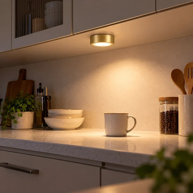 Cordless picture light with dimmable brightness and remote control