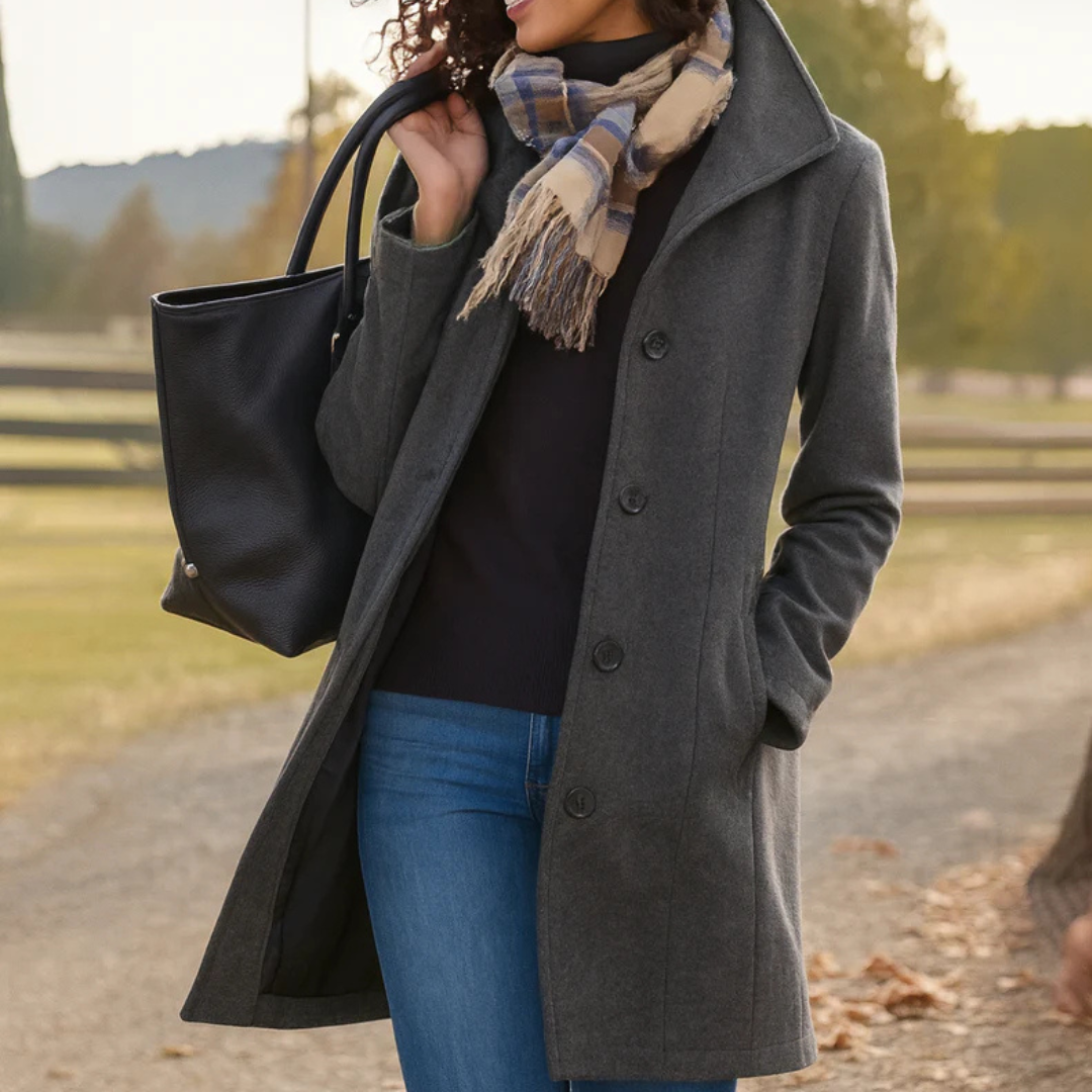 Classic Mid-Length Button Coat