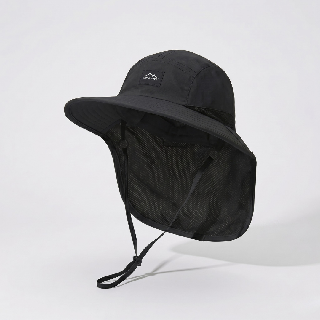Celrien | Brimveil Wide-Brim Sun Hat With Neck Flap
