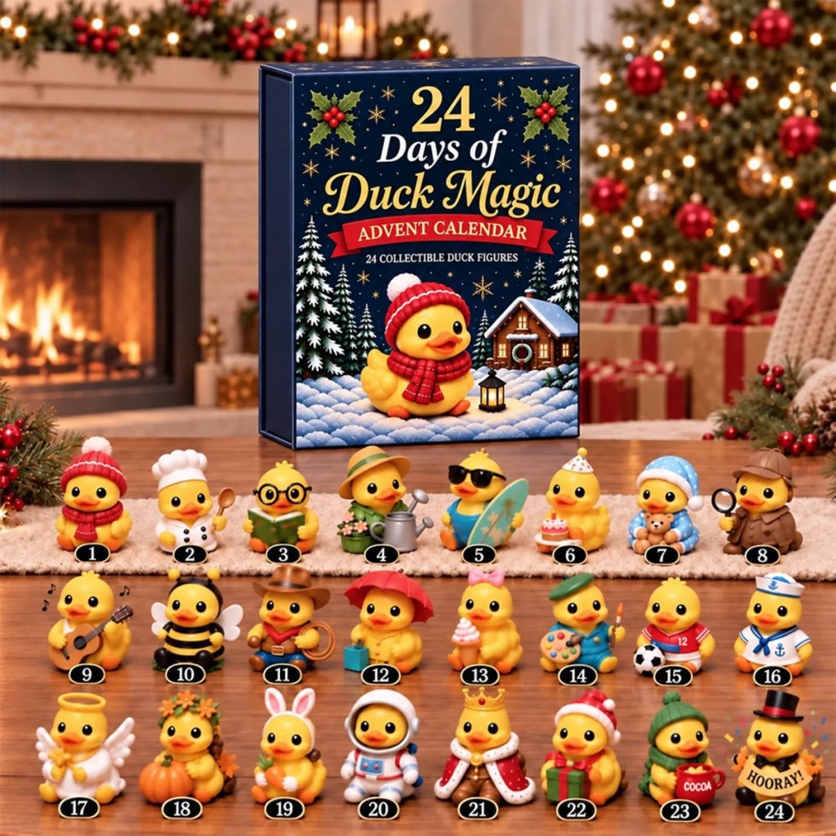 Christmas 24 Days of Duck Magic Collectible Figures - Advent Calendar