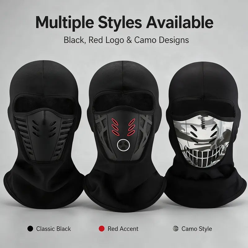 Unisex Fleece Full Face Balaclava Ski Mask - Windproof, Anti-Haze, Soft Sports & Outdoor Hat