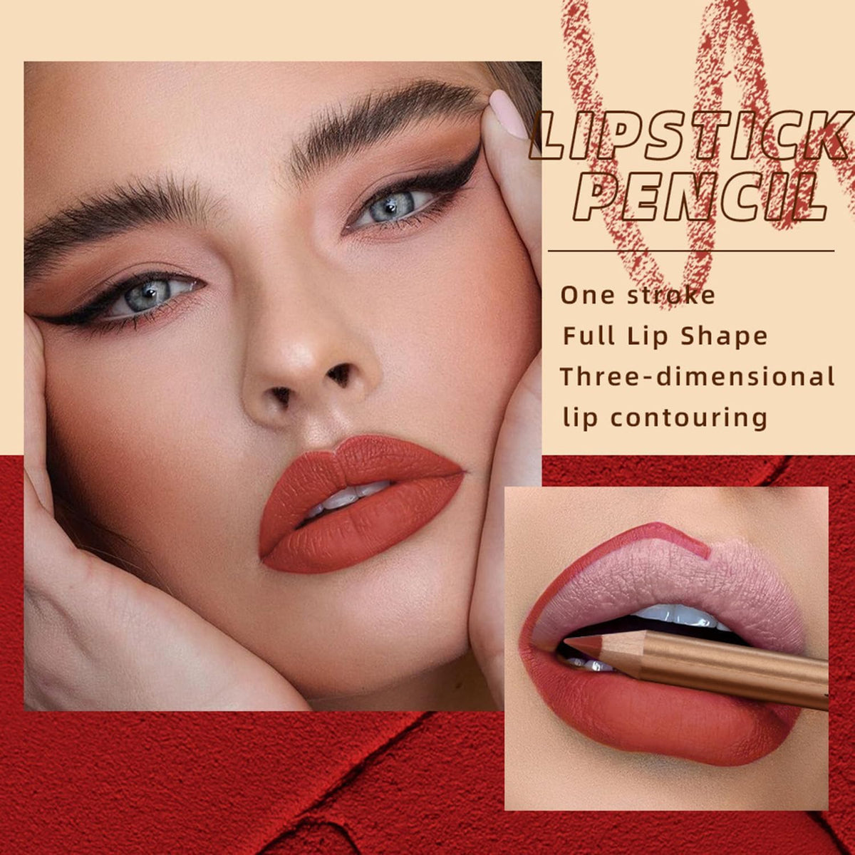 12 Pcs Matte Lip Liner Set with Sharpener, Blendable Lip Pencil
