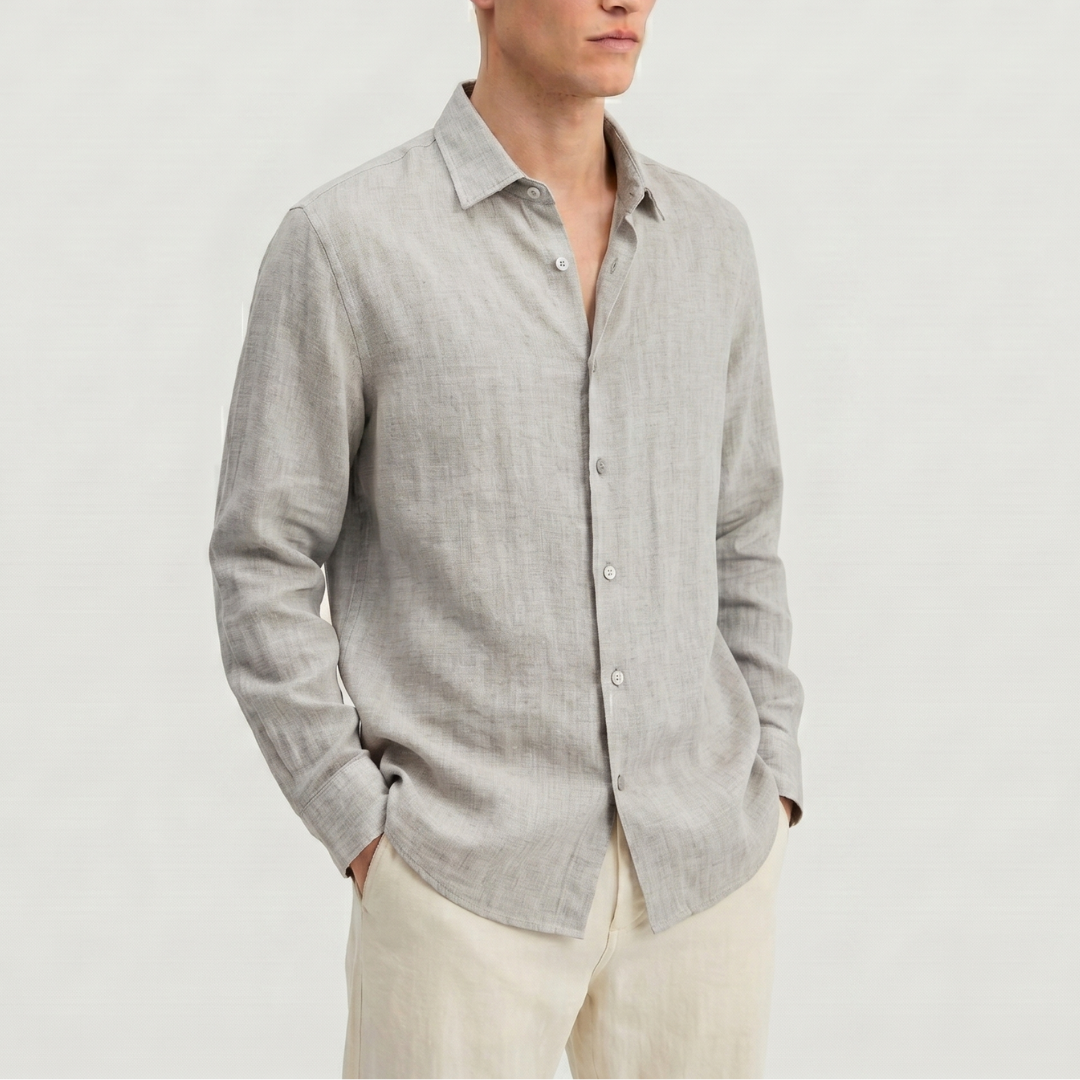Celrien | Men’s Casual Vacation Shirt Long Sleeve Relaxed Fit