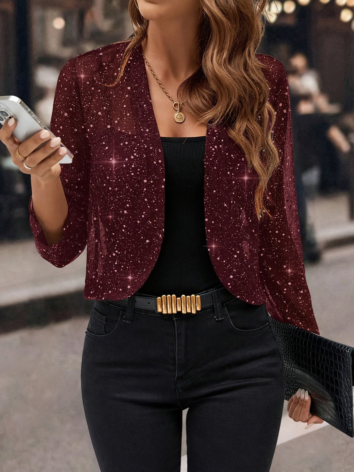 Shimmer Cropped Jacket