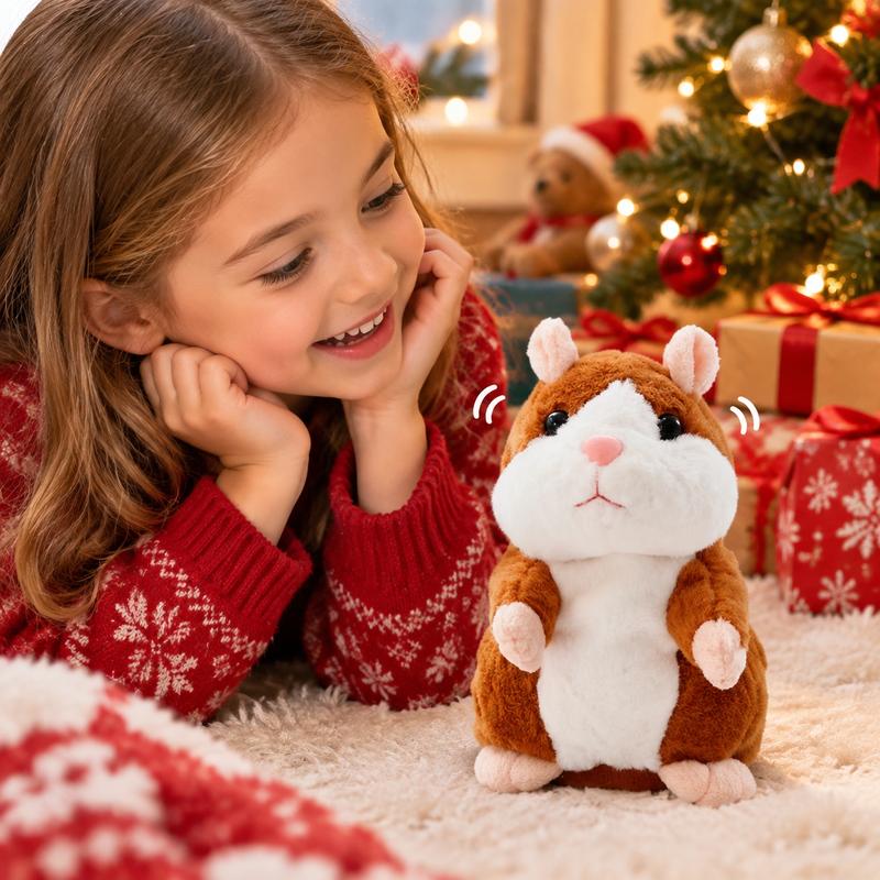 Talking Hamster Plush, Repeats Voices and Shakes Head