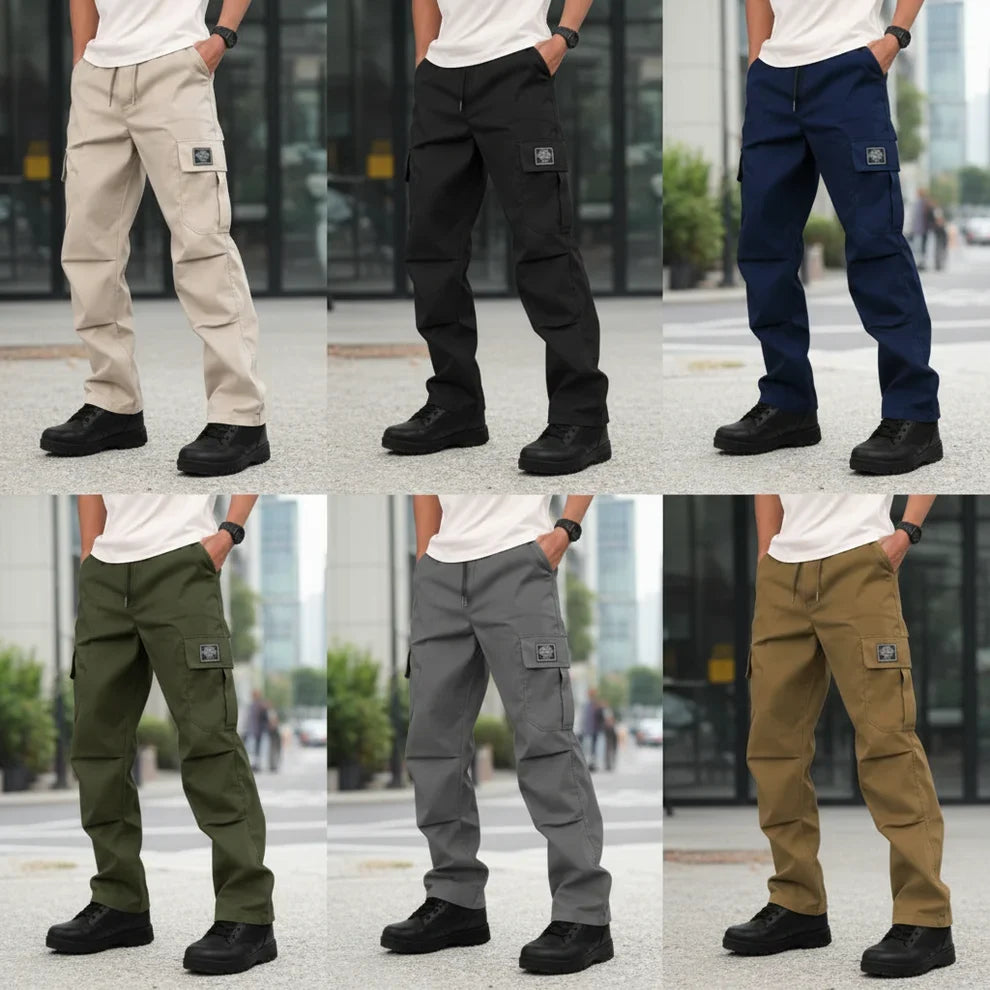 Celrien | Men's Cargo Pants for All-Season Daily Wear | Straight-Leg | Slim Fit | Multicolor Pocket