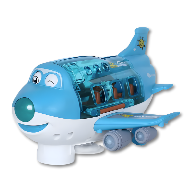 Electric Airplane with Lights, Music & Obstacle Avoidance