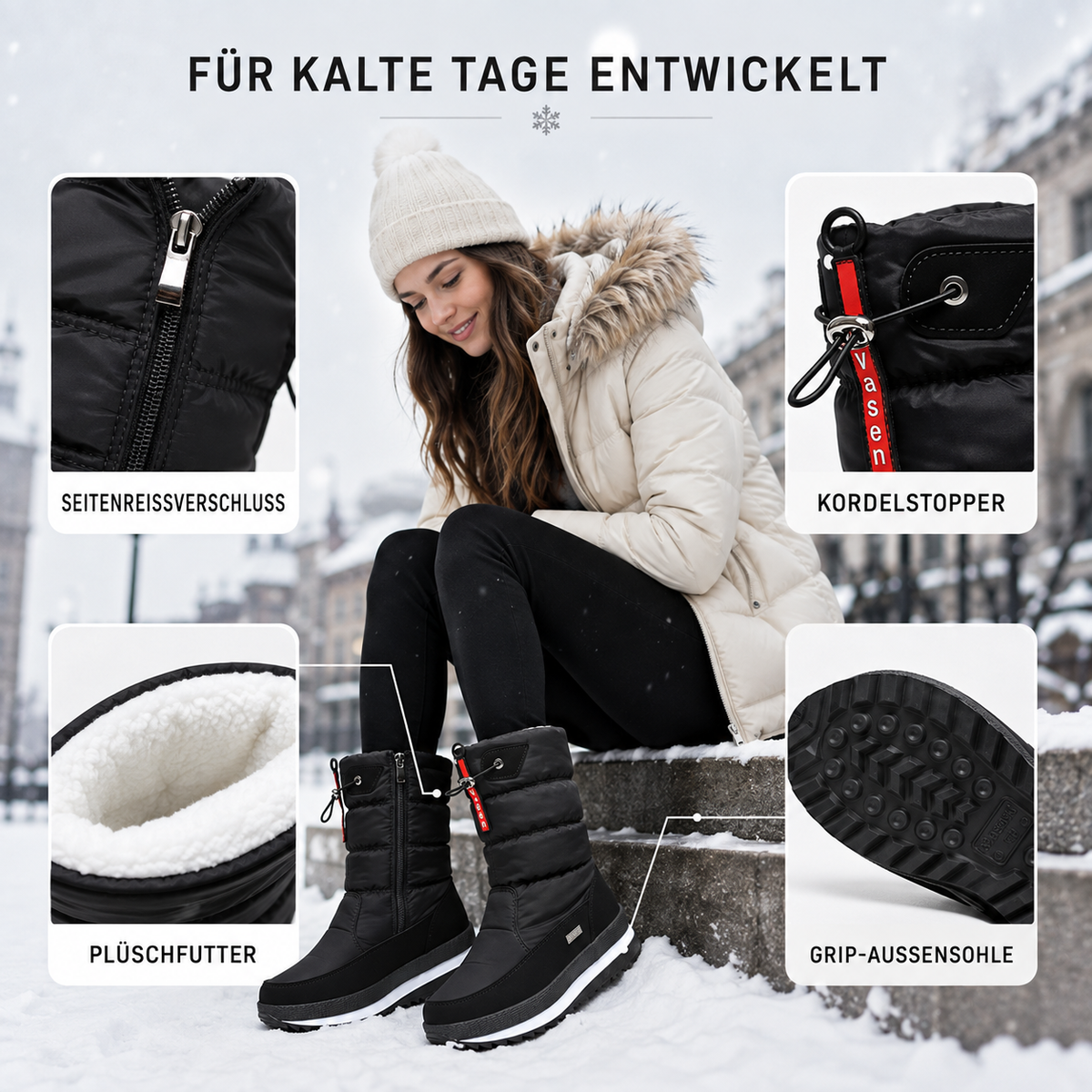 Celrien | Frozelle Mid-Height Insulated Winter Boots
