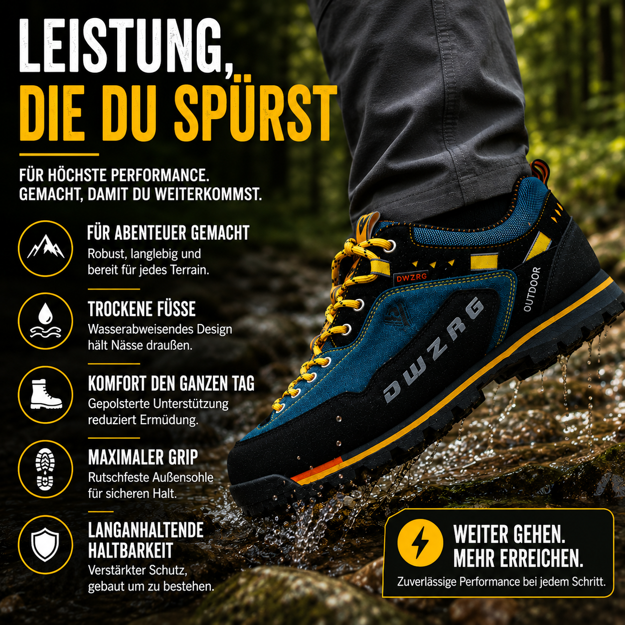 Celrien | Gripholt Waterproof Lace-Up Outdoor Hiking Shoes
