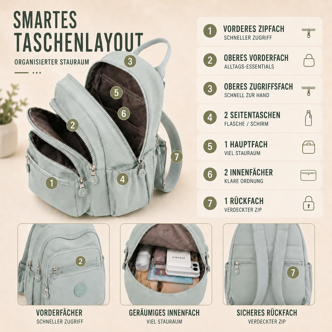 Celrien | Vellora Compact Nylon Mini Backpack