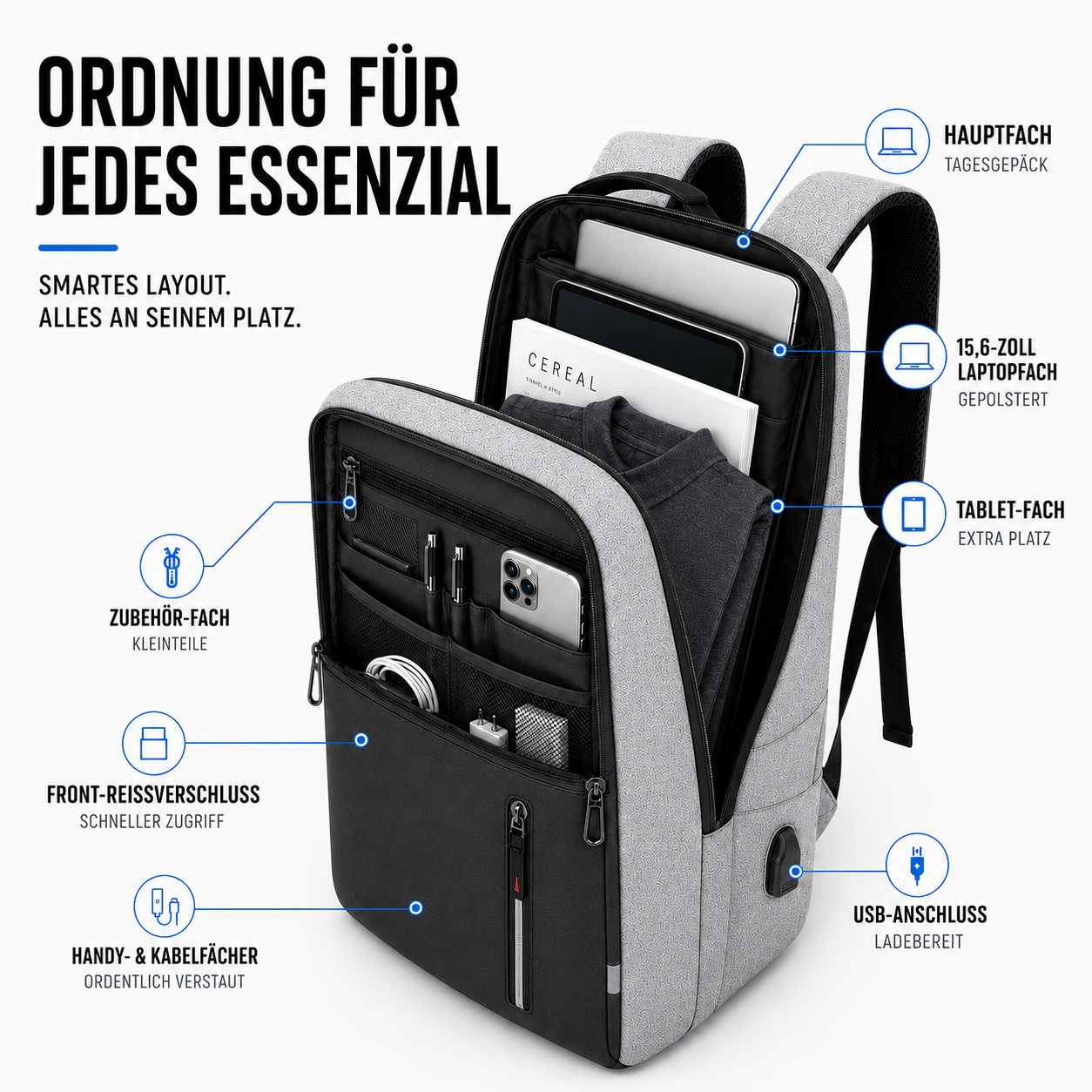 Celrien | Water-Resistant Business Backpack
