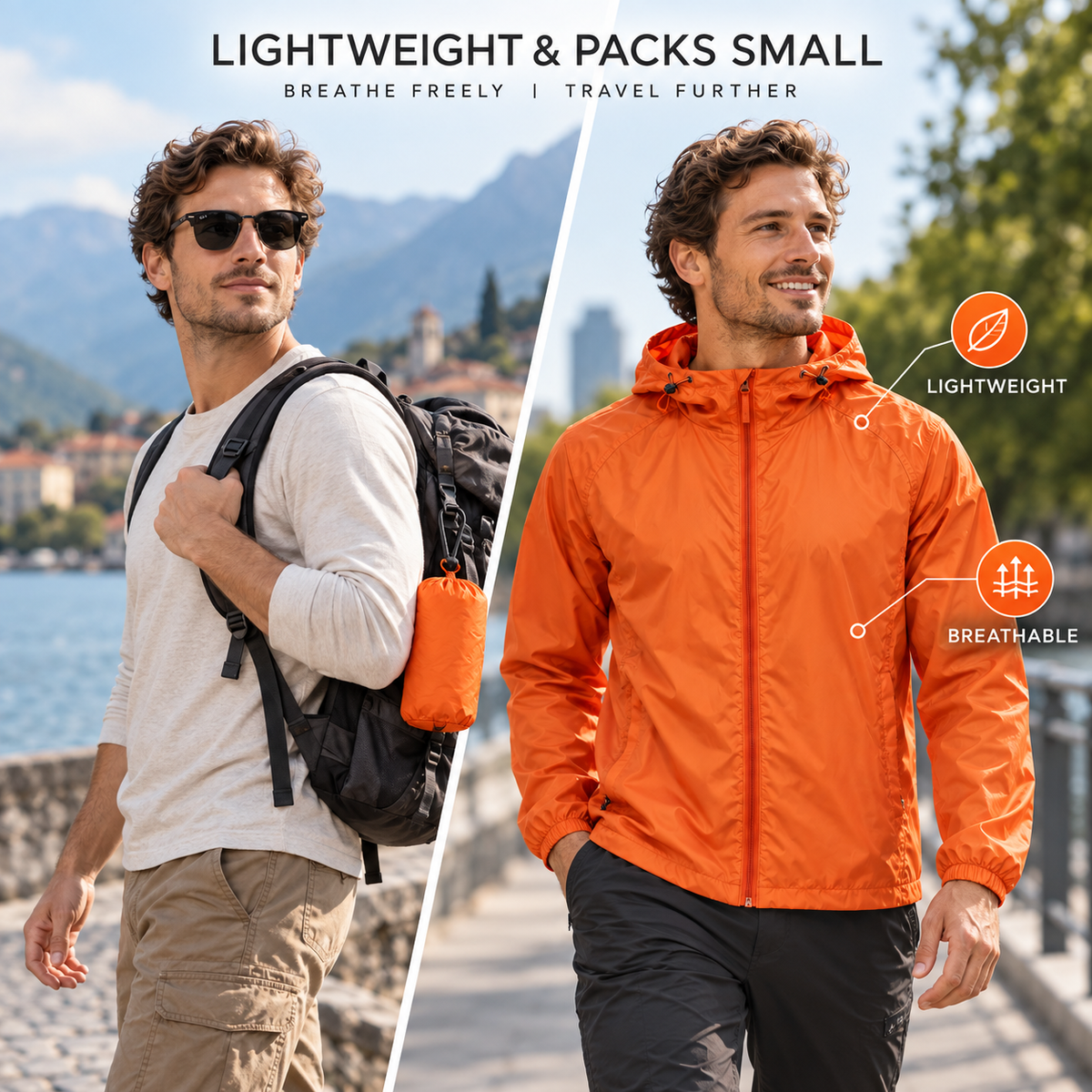 Celrien | AeroShield Lightweight Hooded Men's Windbreaker