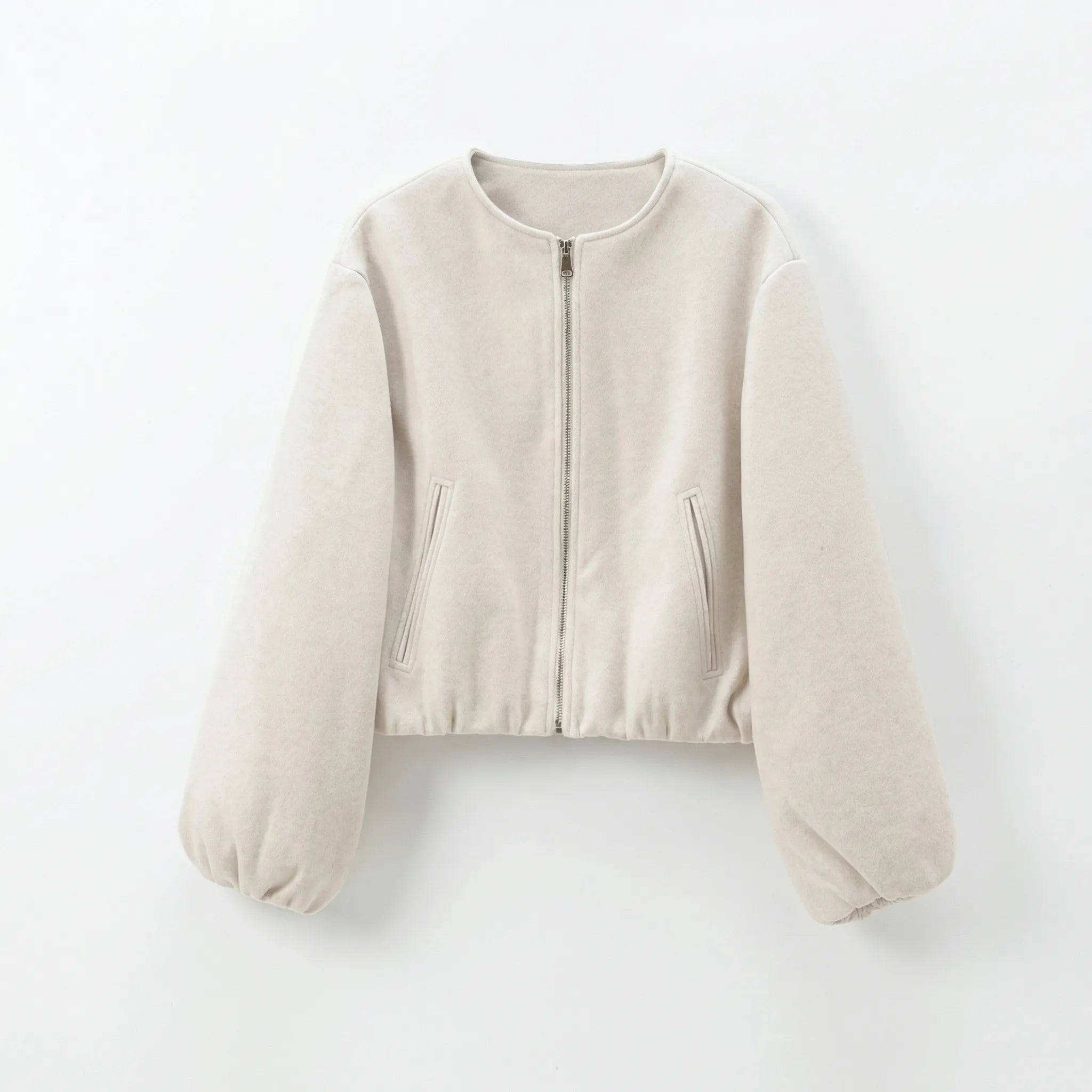 Celrien | Cropped Zip-Front Bomber Jacket