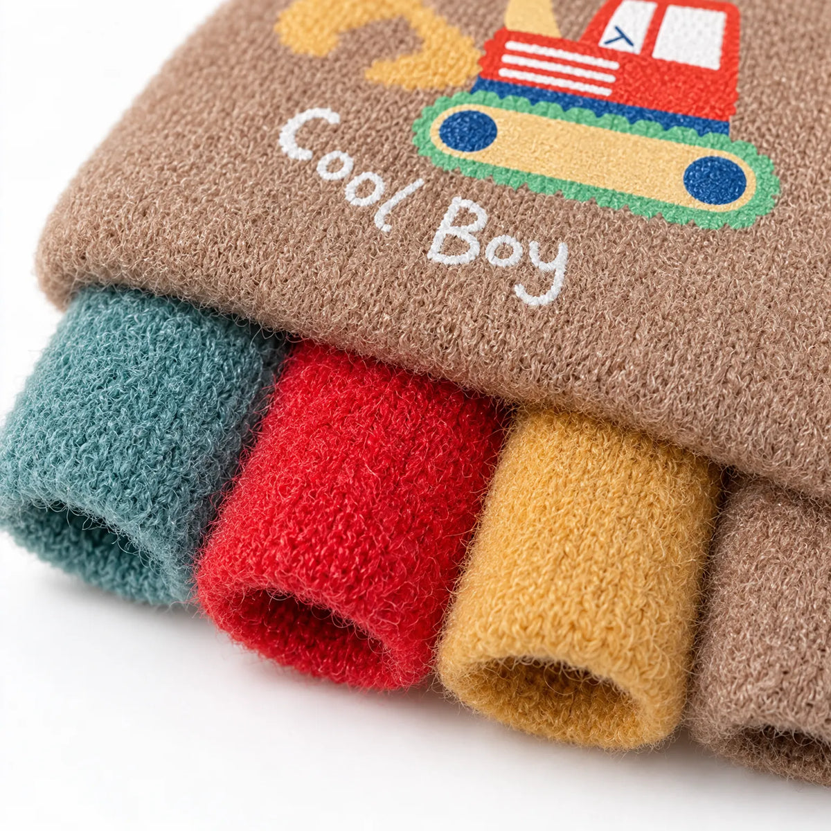 Celrien | Digglets Cartoon Excavator Print Convertible Mittens