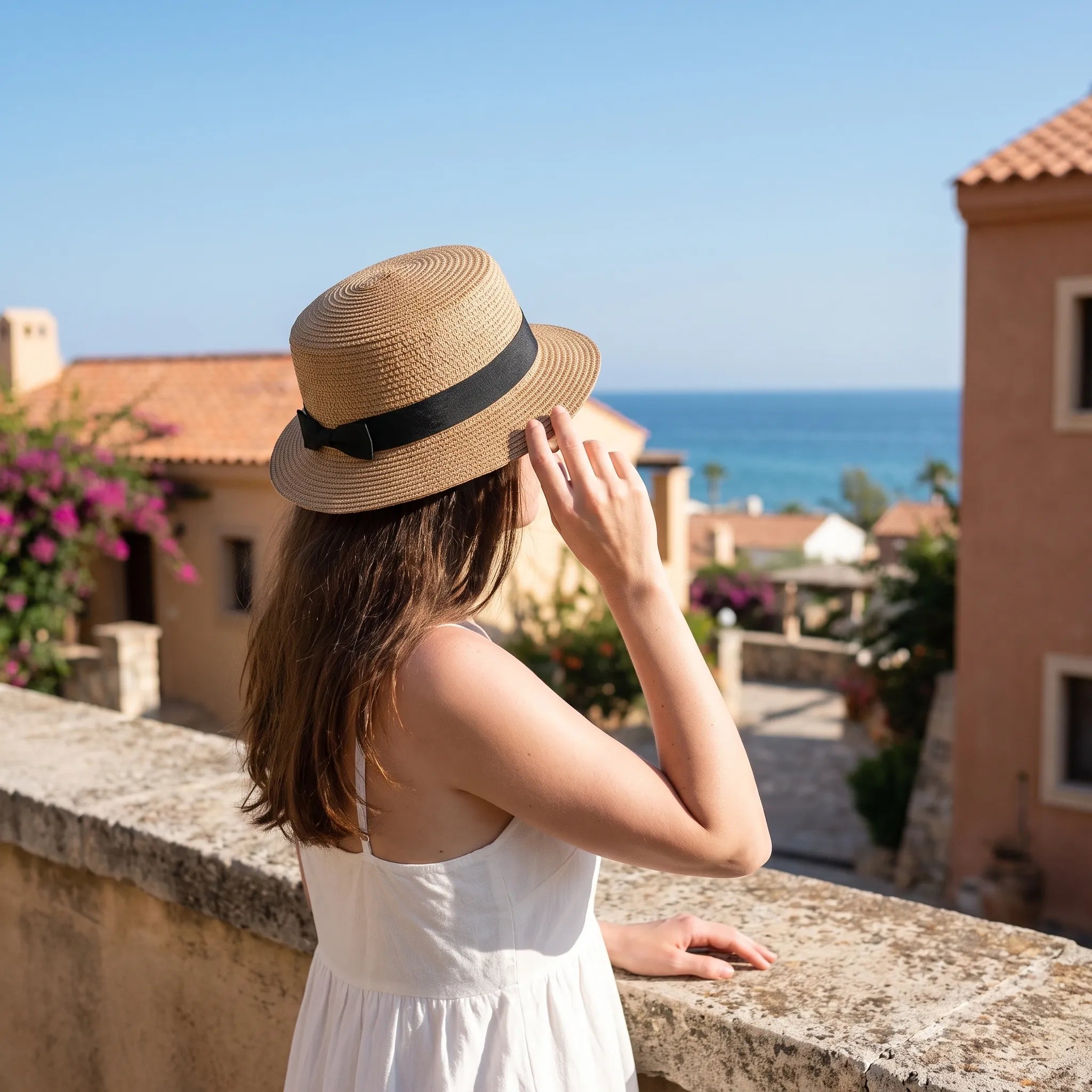 Celrien | Flat Top Woven Sun Hat