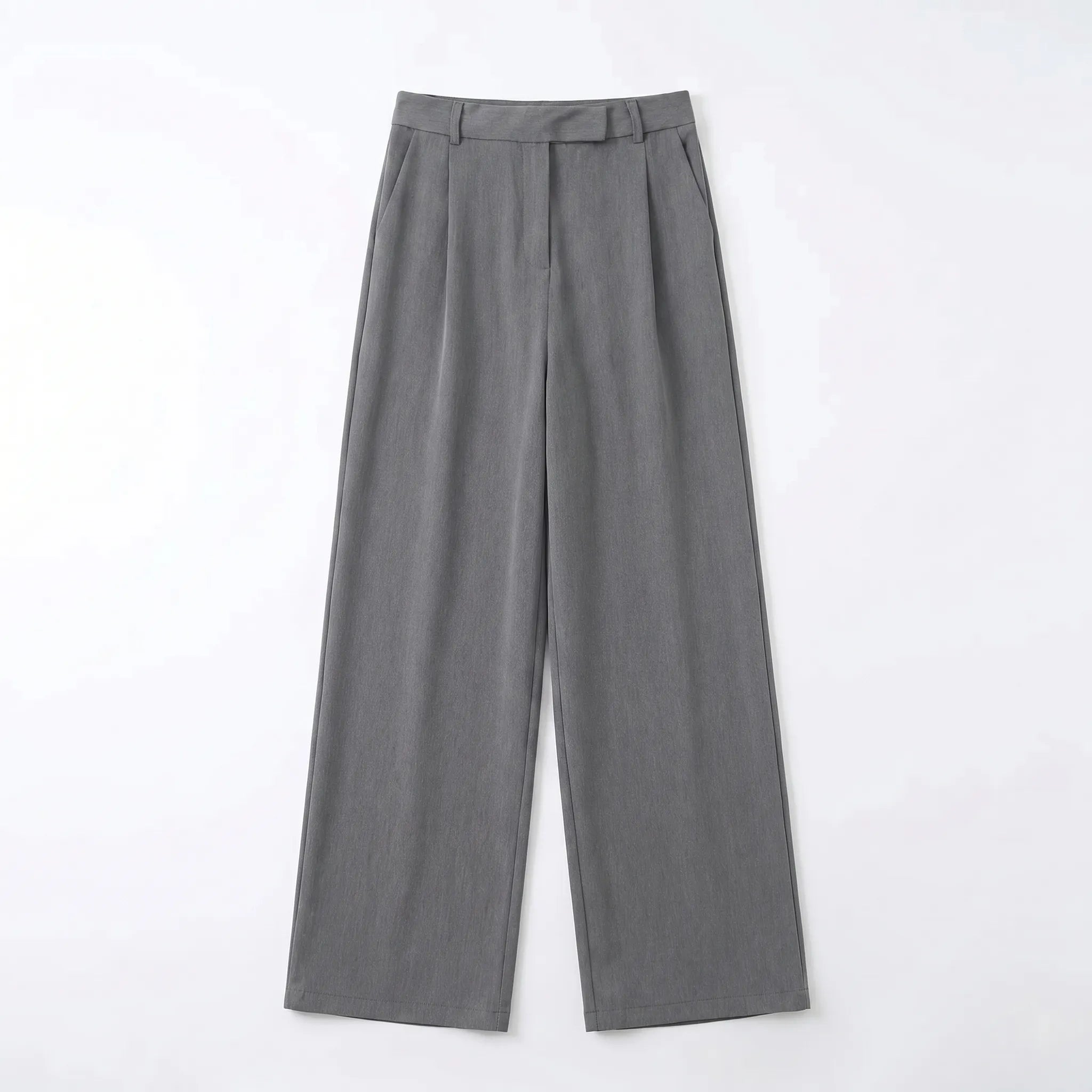 Celrien | High-Waist Straight-Leg Full-Length Trousers