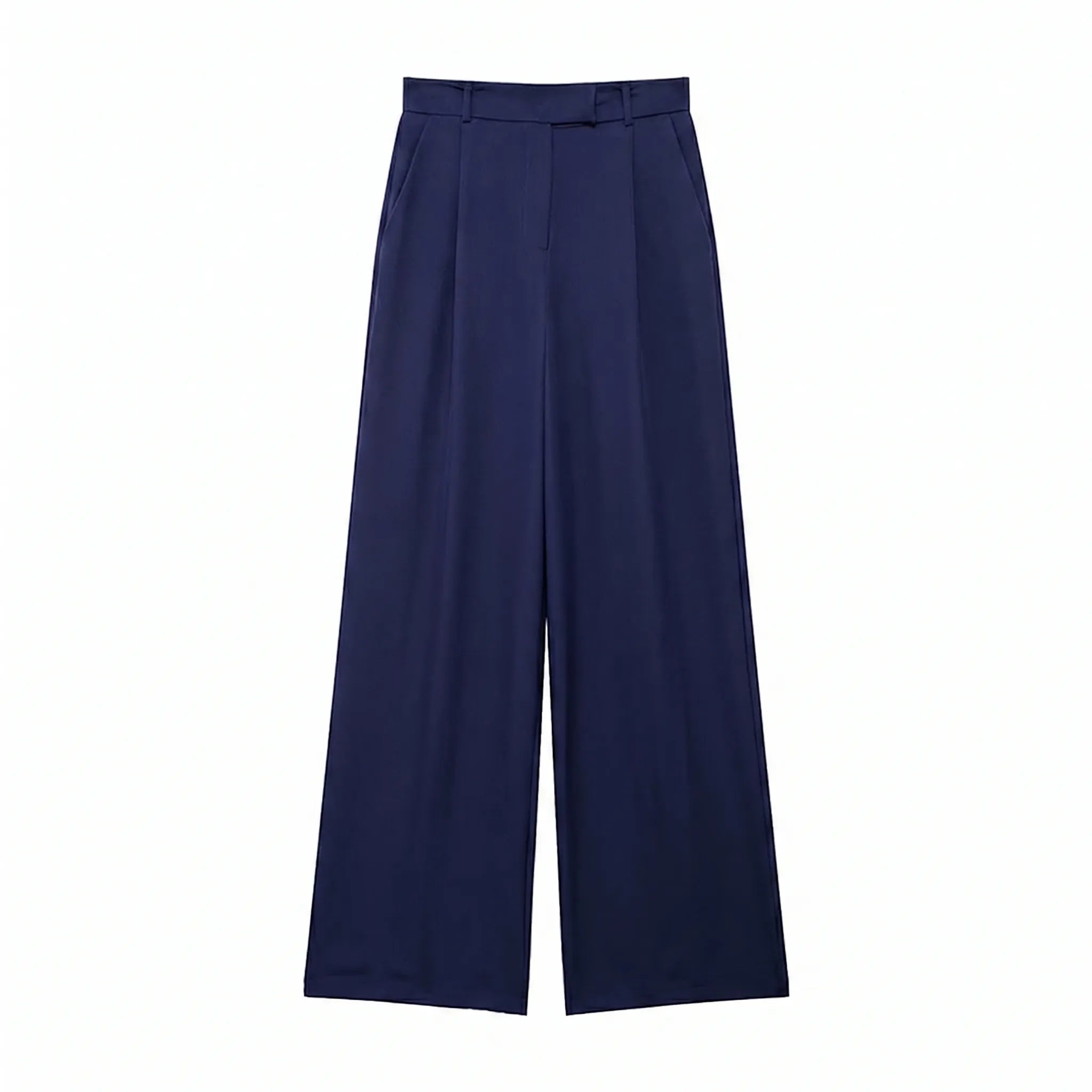 Celrien | High-Waist Straight-Leg Full-Length Trousers