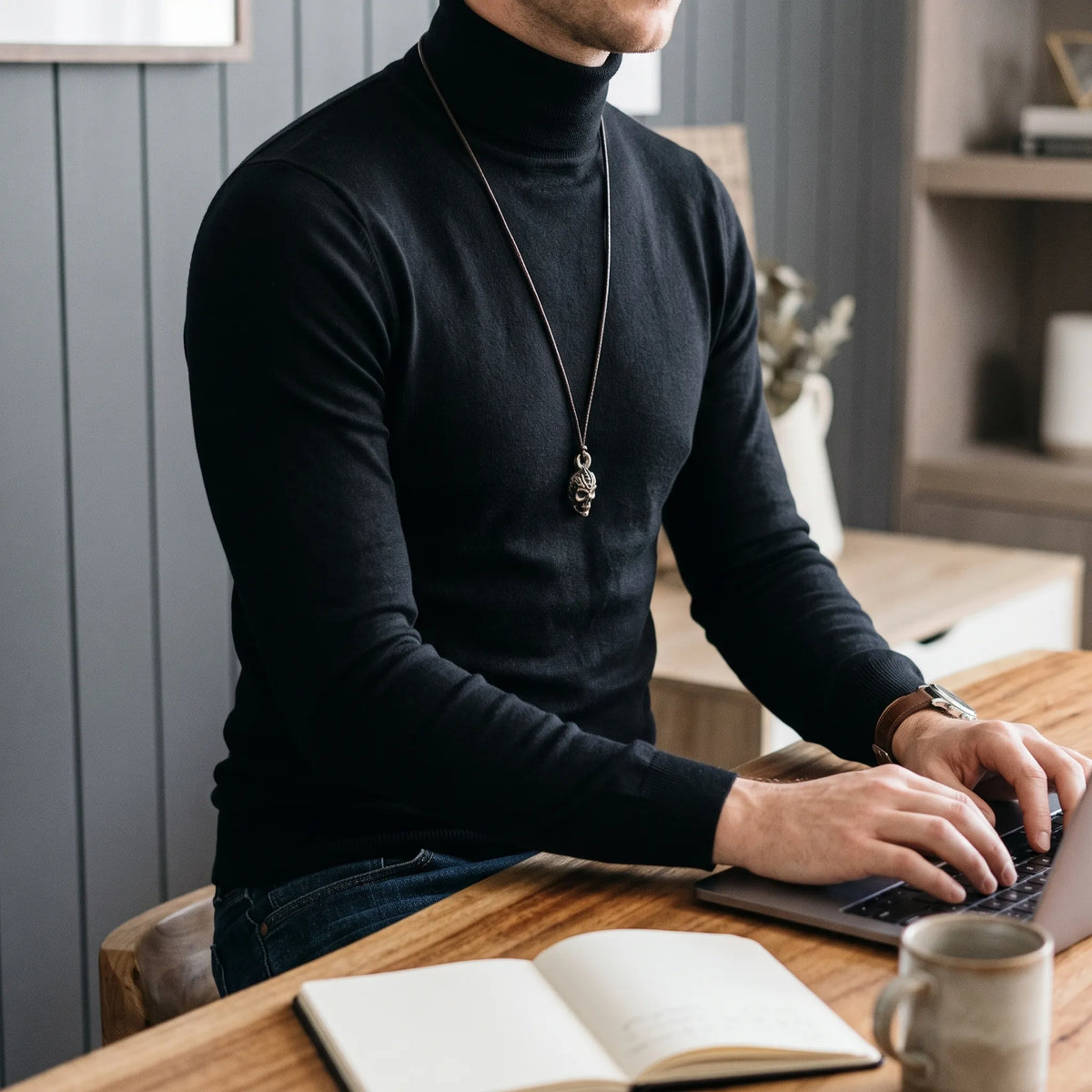 Celrien | Kaelum Slim Fit Turtleneck Knit Pullover