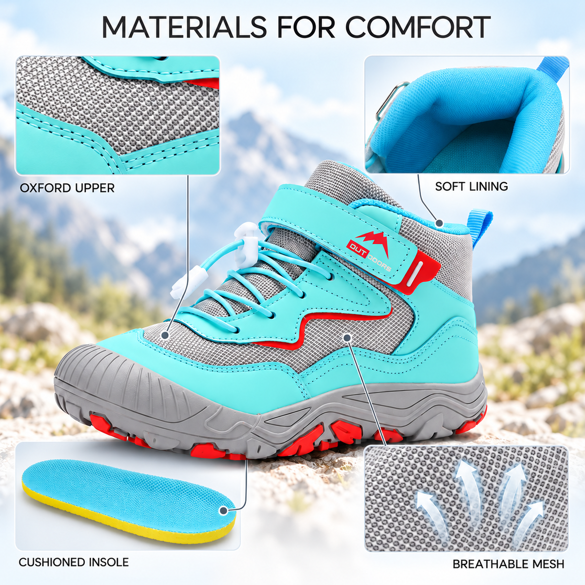 Celrien | Kids Mid-High Hiking Boots