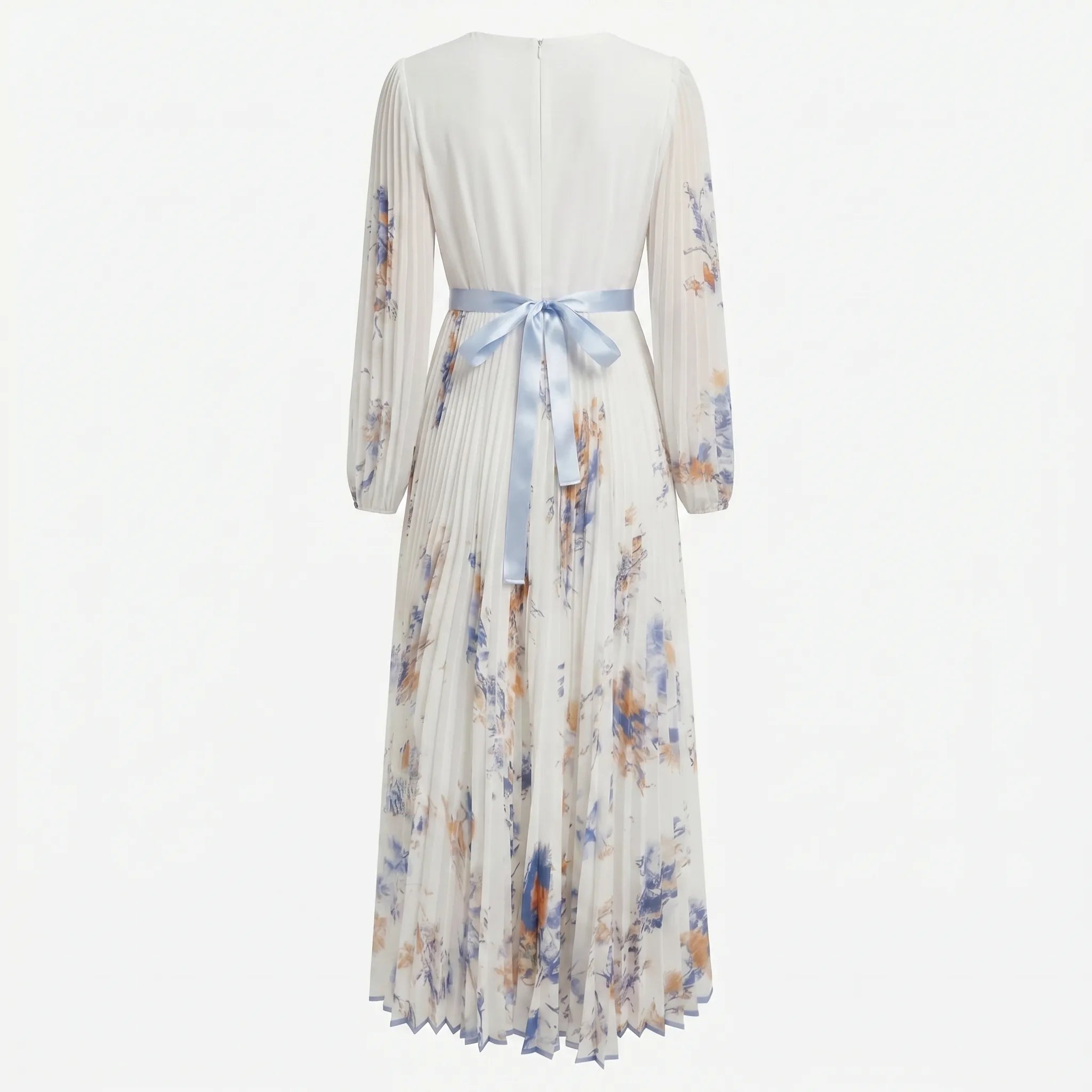 Celrien | Long Sleeve Pleated Maxi Dress