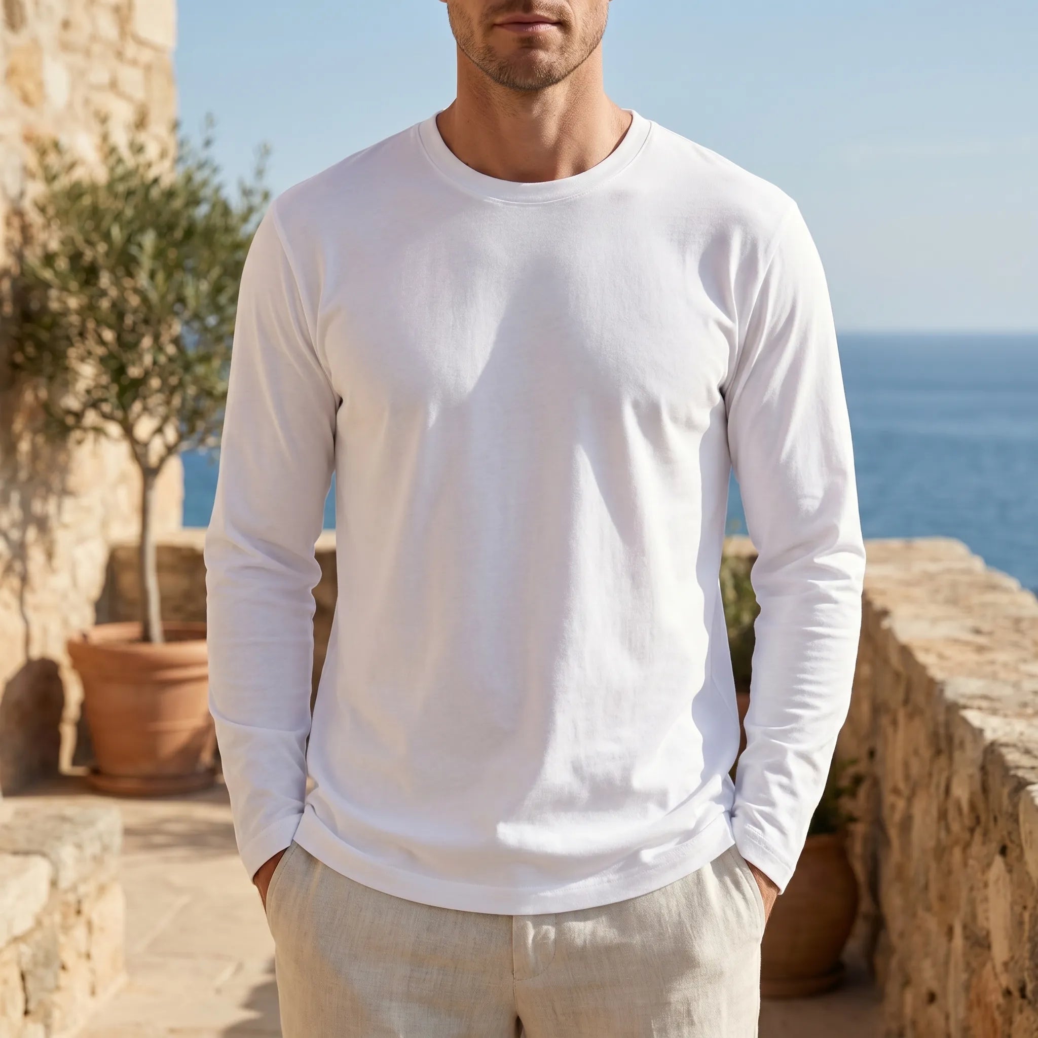 Celrien | Men's Long Sleeve Crewneck T-Shirt