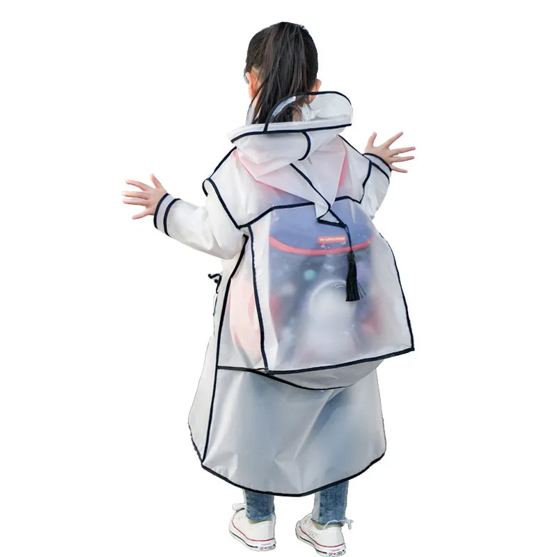 Celrien | RainKlar Transparent Hooded Kids Raincoat