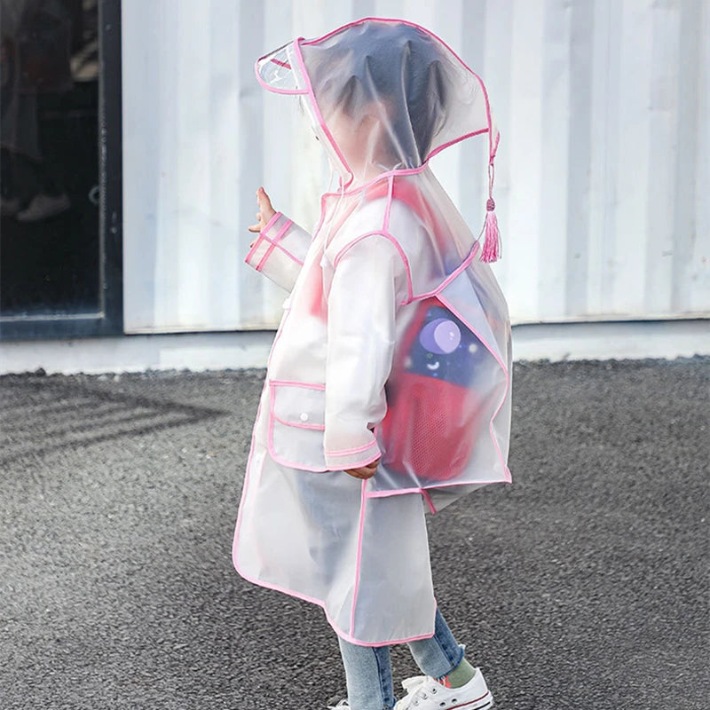 Celrien | RainKlar Transparent Hooded Kids Raincoat