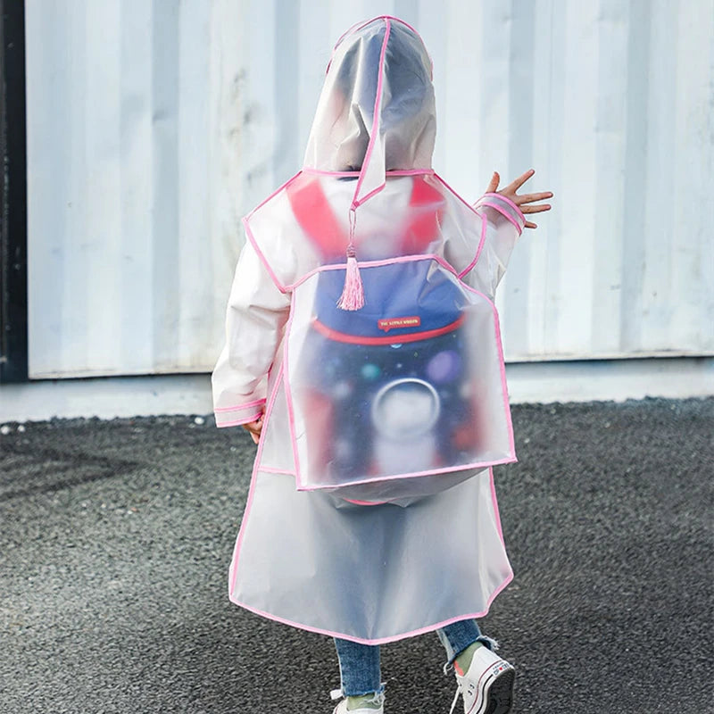 Celrien | RainKlar Transparent Hooded Kids Raincoat