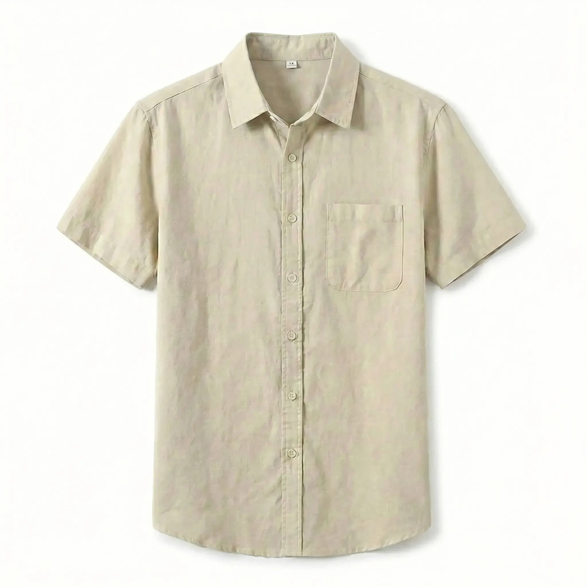 Celrien | Solid Color Short Sleeve Button Shirt
