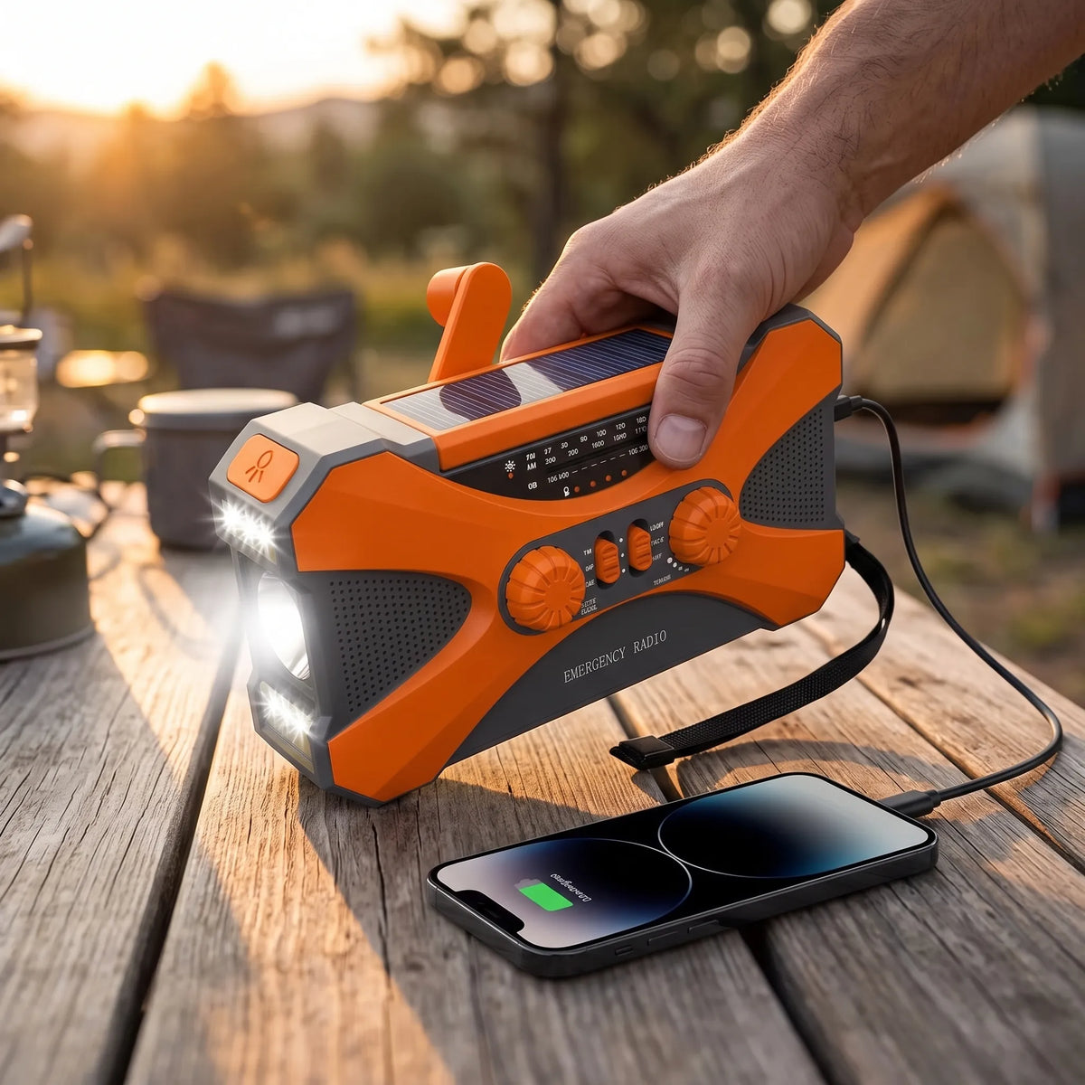 Celrien | Solvira Portable Hand Crank Weather Radio