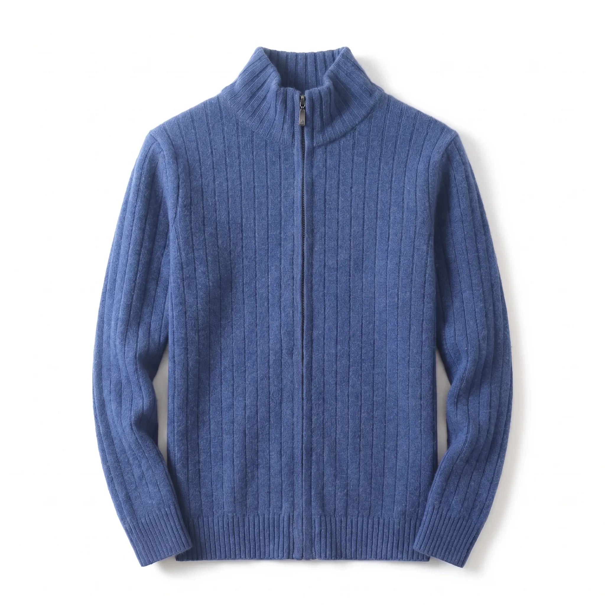 Celrien | Stand Up Collar Ribbed Cardigan