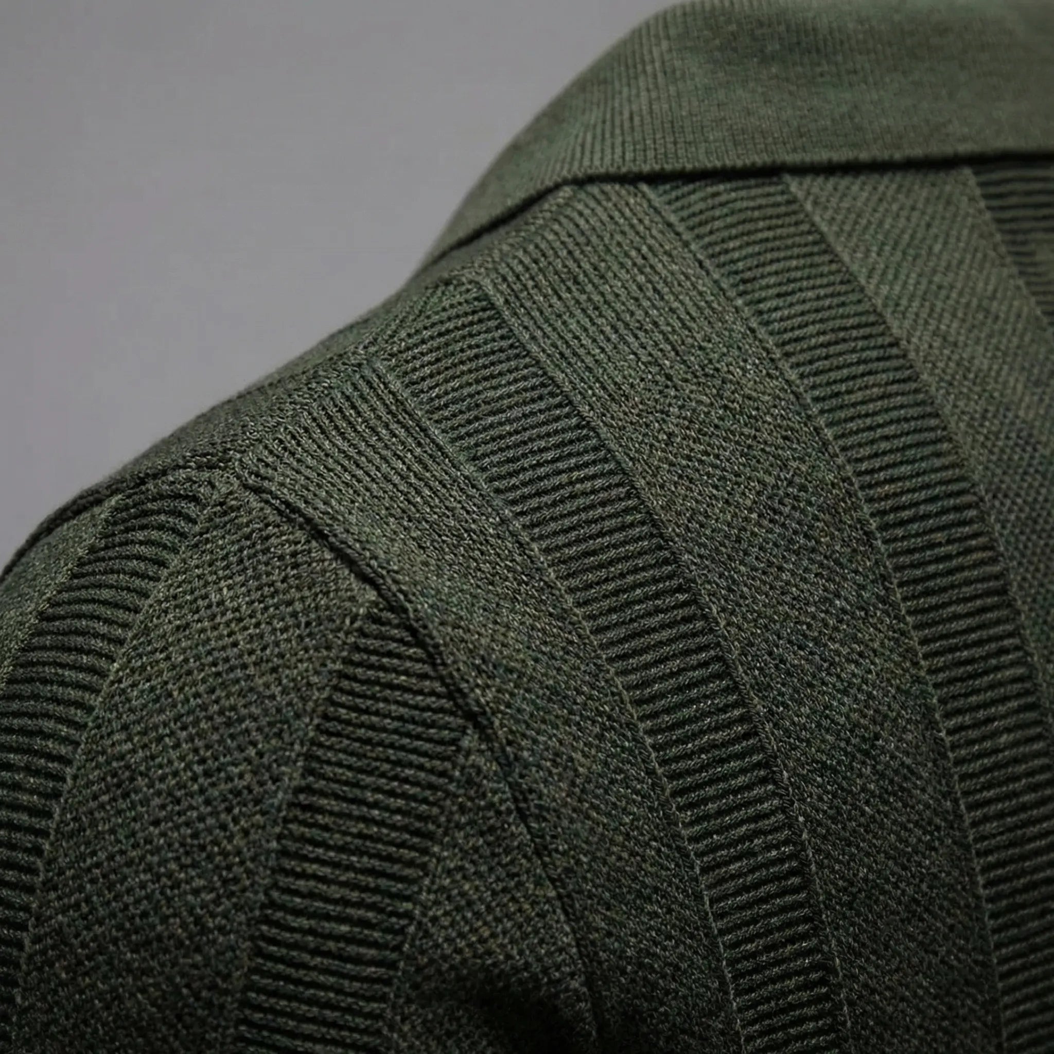 Celrien | Striped Knit Polo With Open Collar